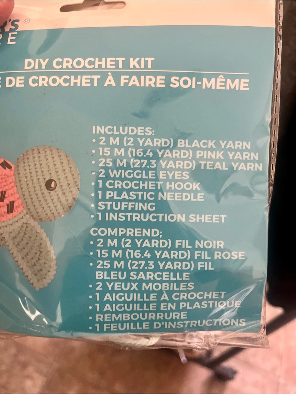 Crafter’s Square DIY Crochet Kit Turtle New Sealed